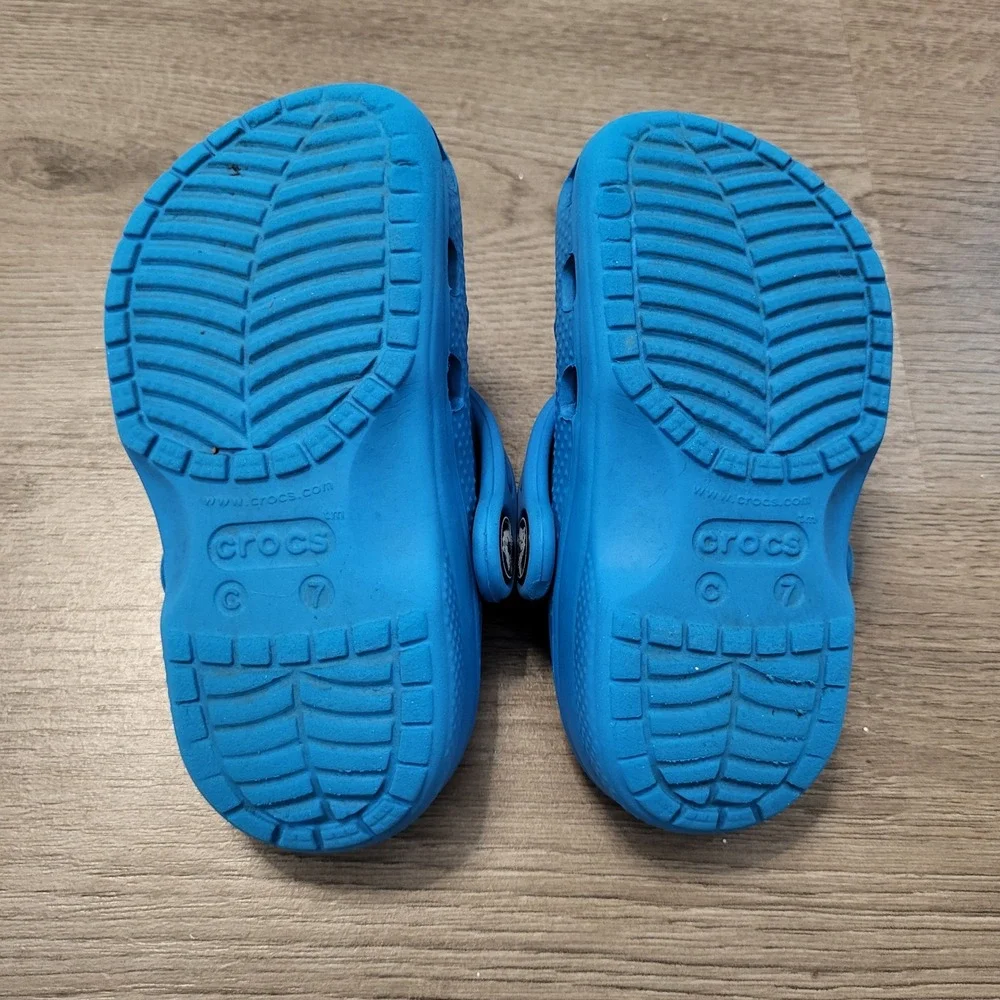 Crocs Baya Clog Blue Kids Size 7 Slip On Water Shoes Comfort Sandals Lightweight